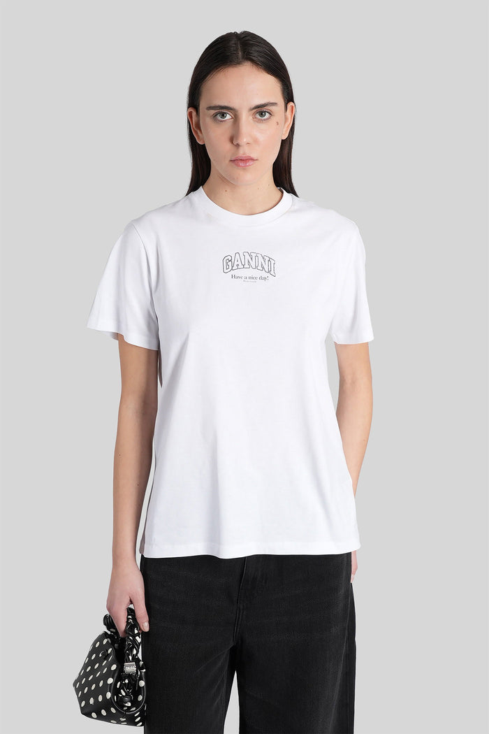 T-Shirt in white cotton Abbigliamento