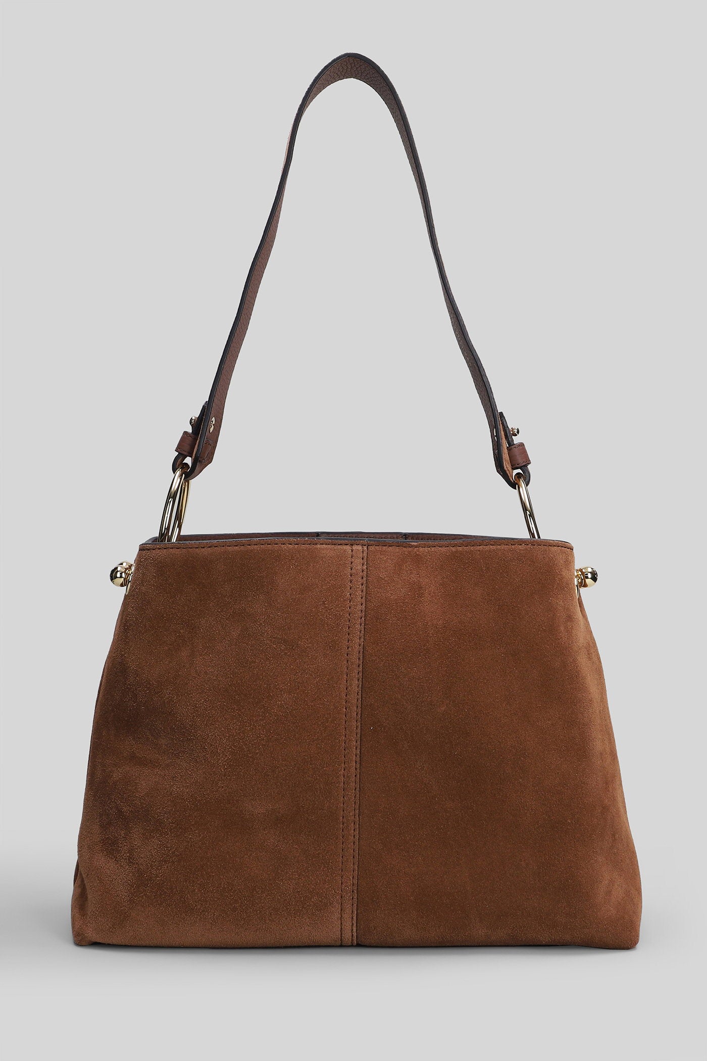 Lana hobo Shoulder bag in brown suede Borse