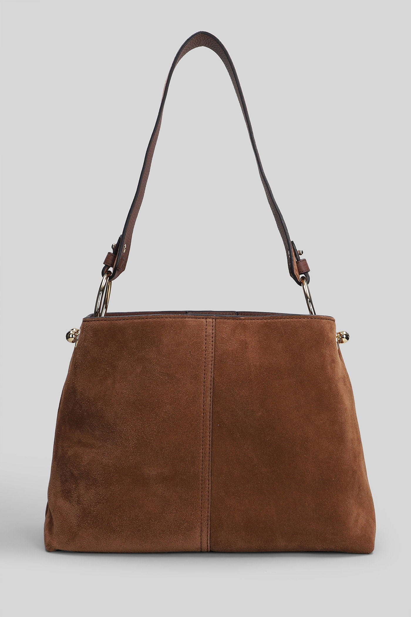 Lana hobo Shoulder bag in brown suede Borse