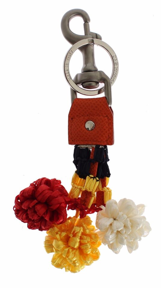 Dolce & Gabbana 70% Raffia key case in red
