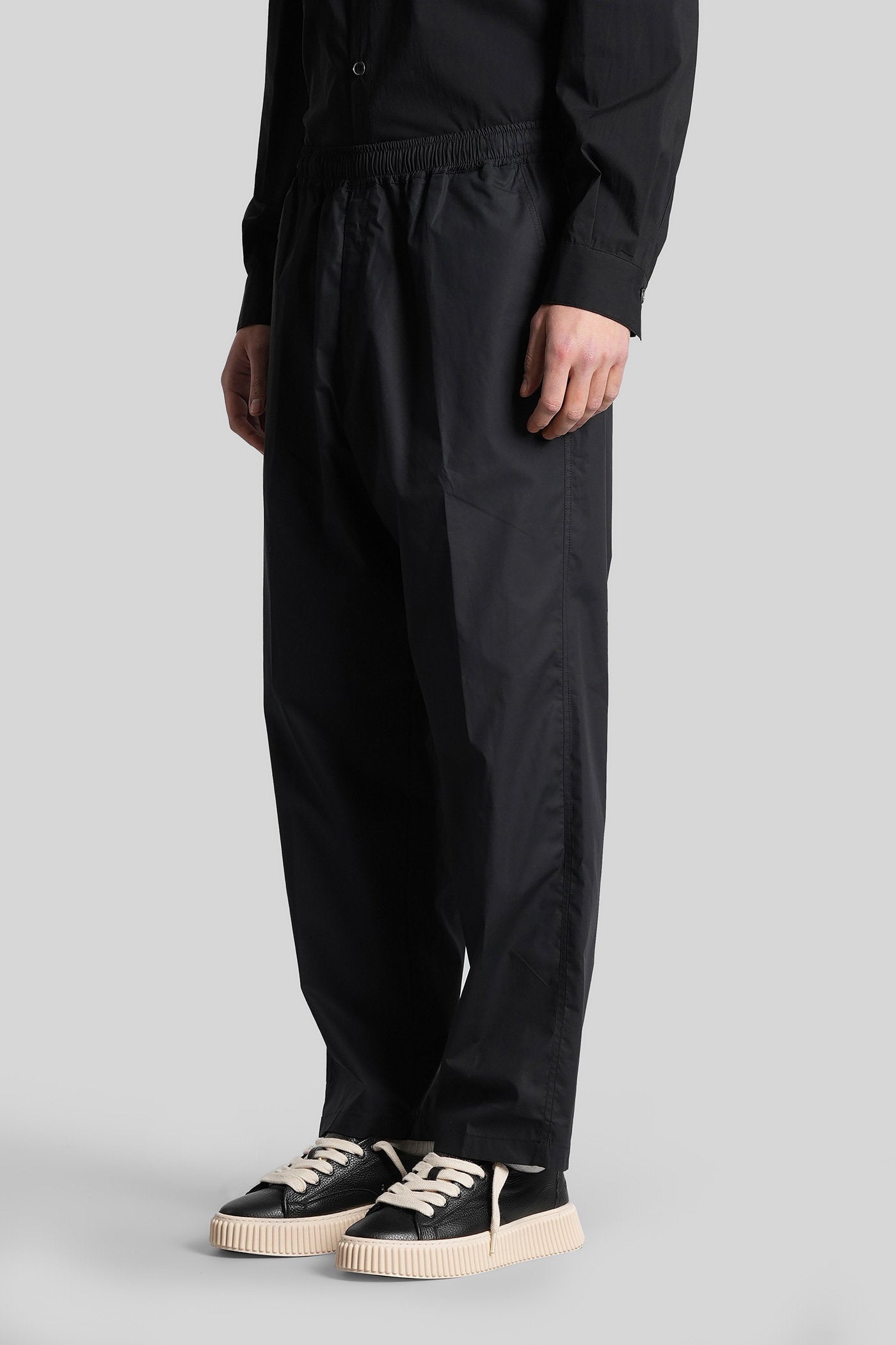 Pants in black cotton Abbigliamento
