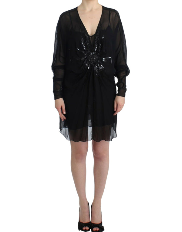 Roberto Cavalli 100% Silk tunic in black