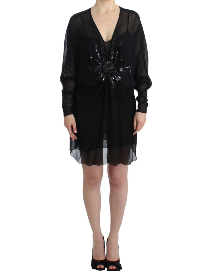 Roberto Cavalli 100% Silk tunic in black