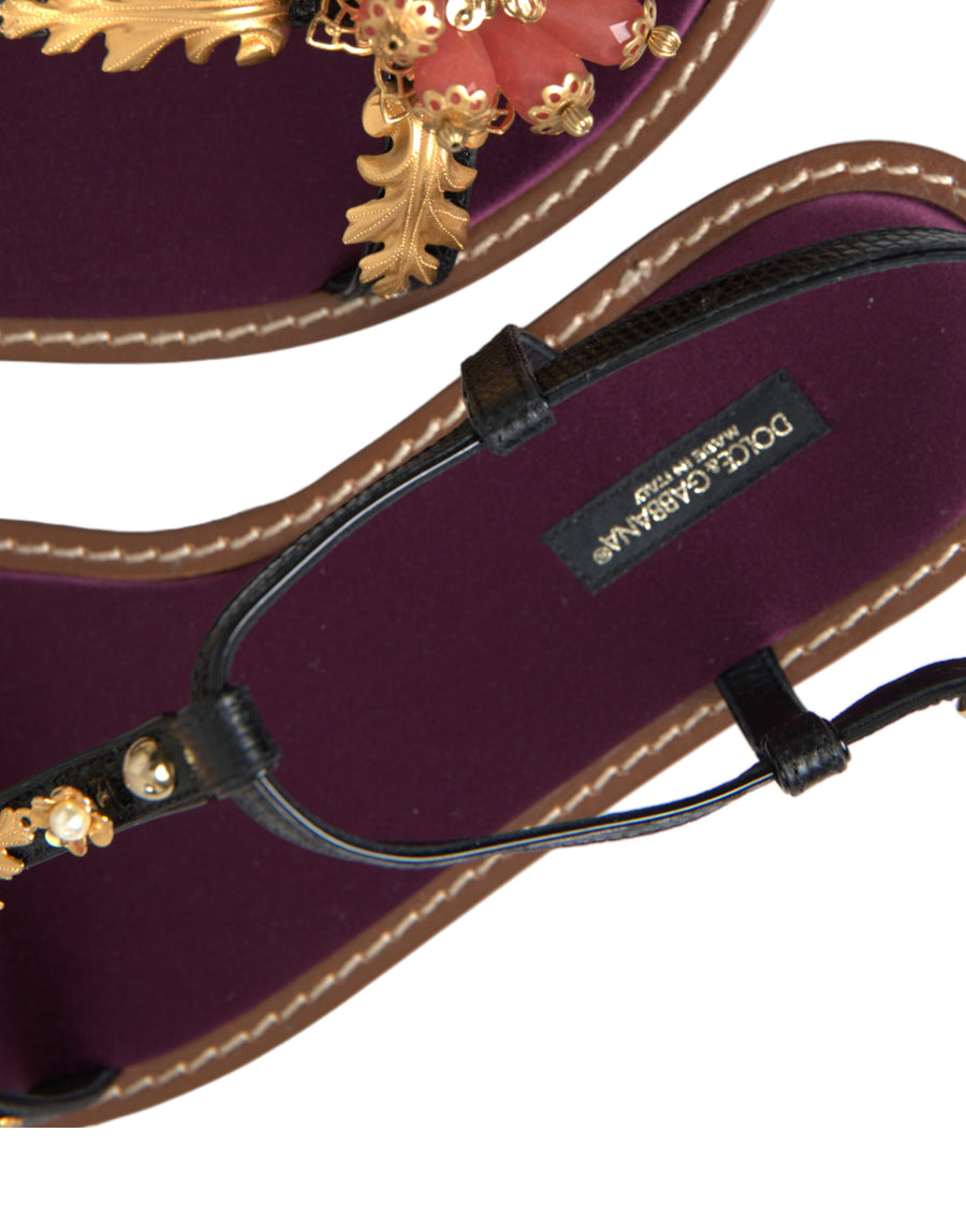 Dolce & Gabbana 100% Leather sandal in black