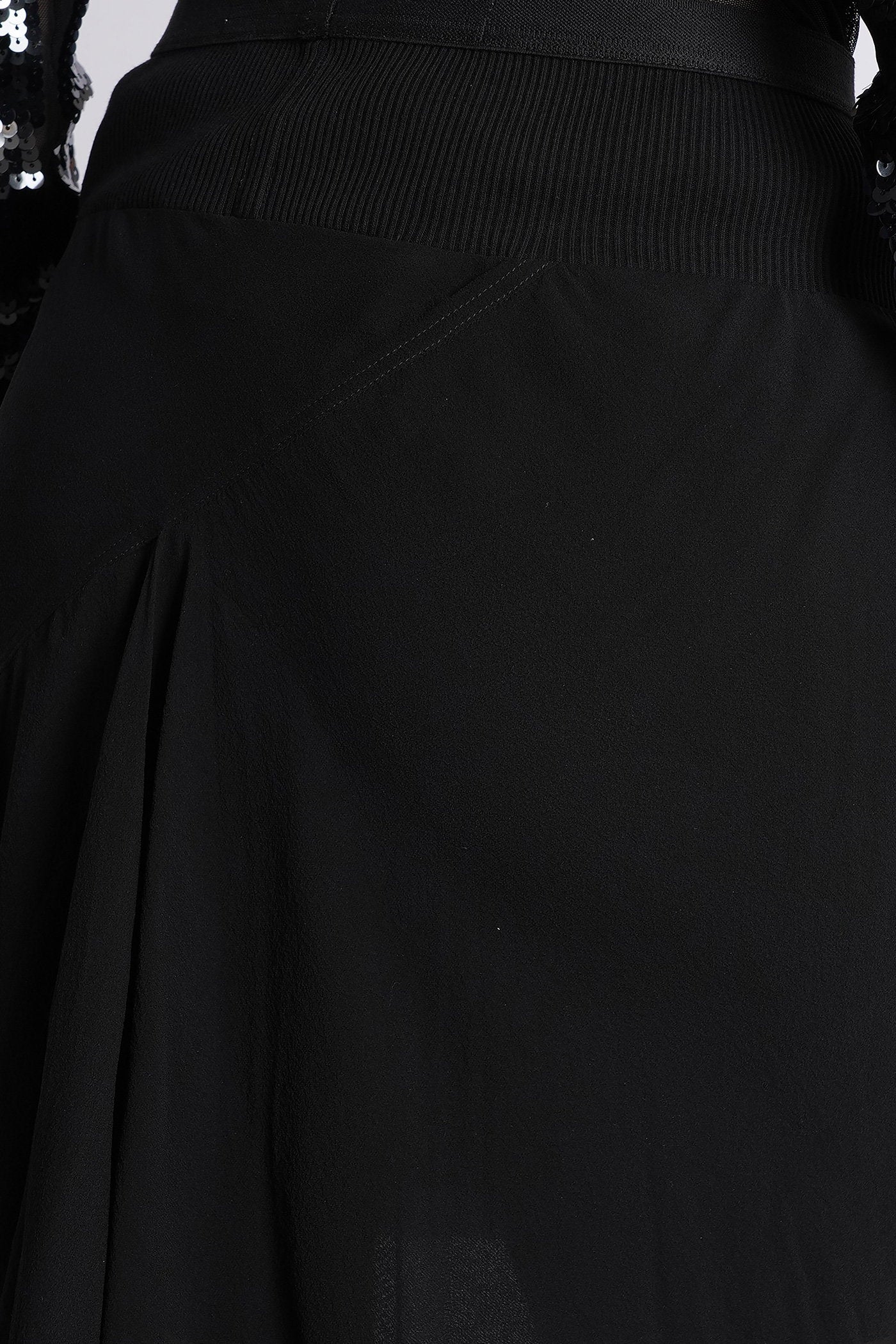 Short bias skirt in black silk Abbigliamento