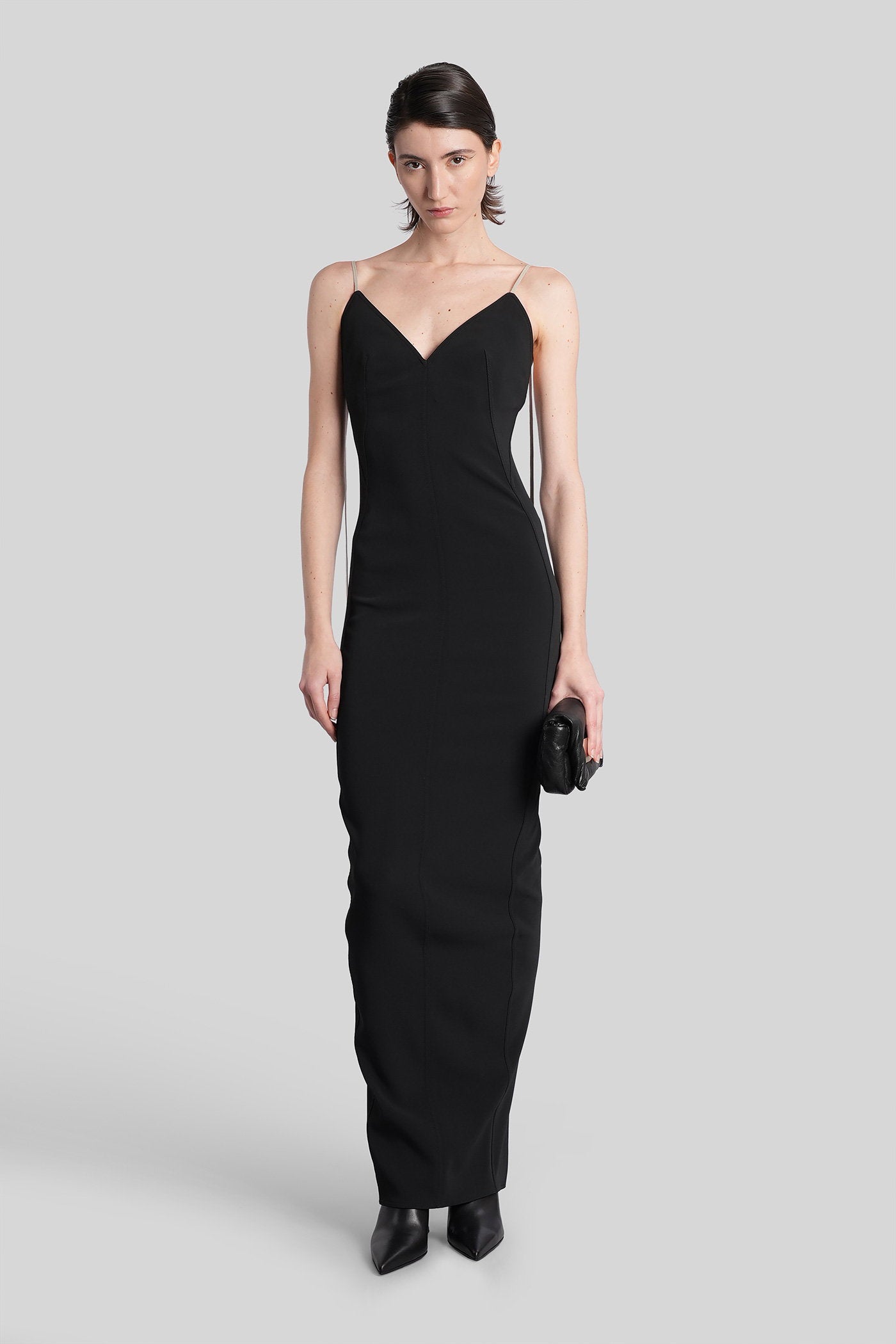 Maillot gown Long dress in black viscose Abbigliamento
