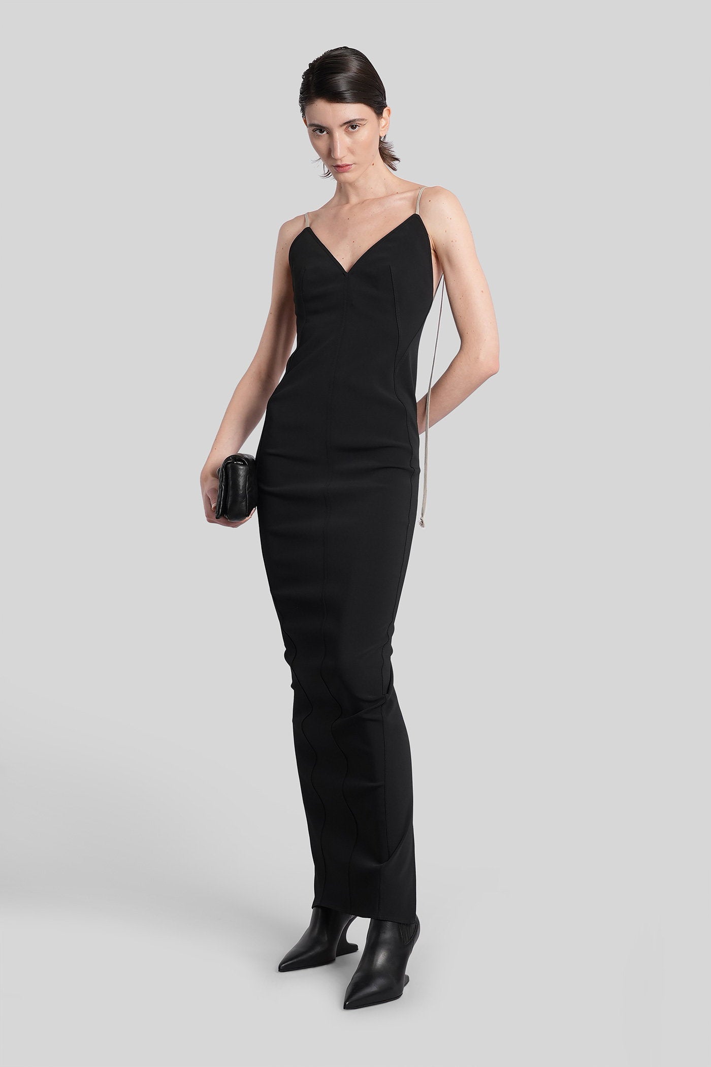 Maillot gown Long dress in black viscose Abbigliamento