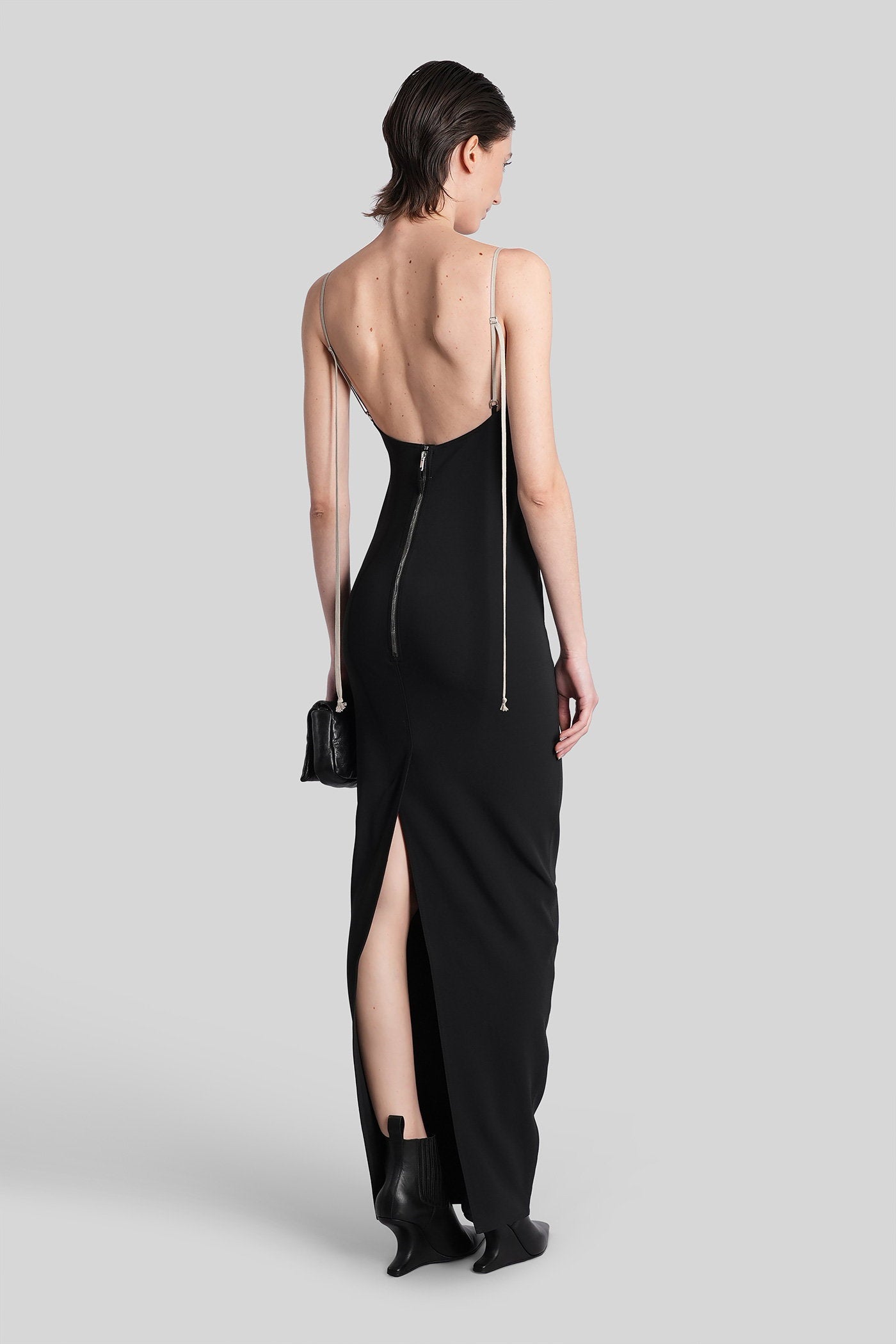 Maillot gown Long dress in black viscose Abbigliamento