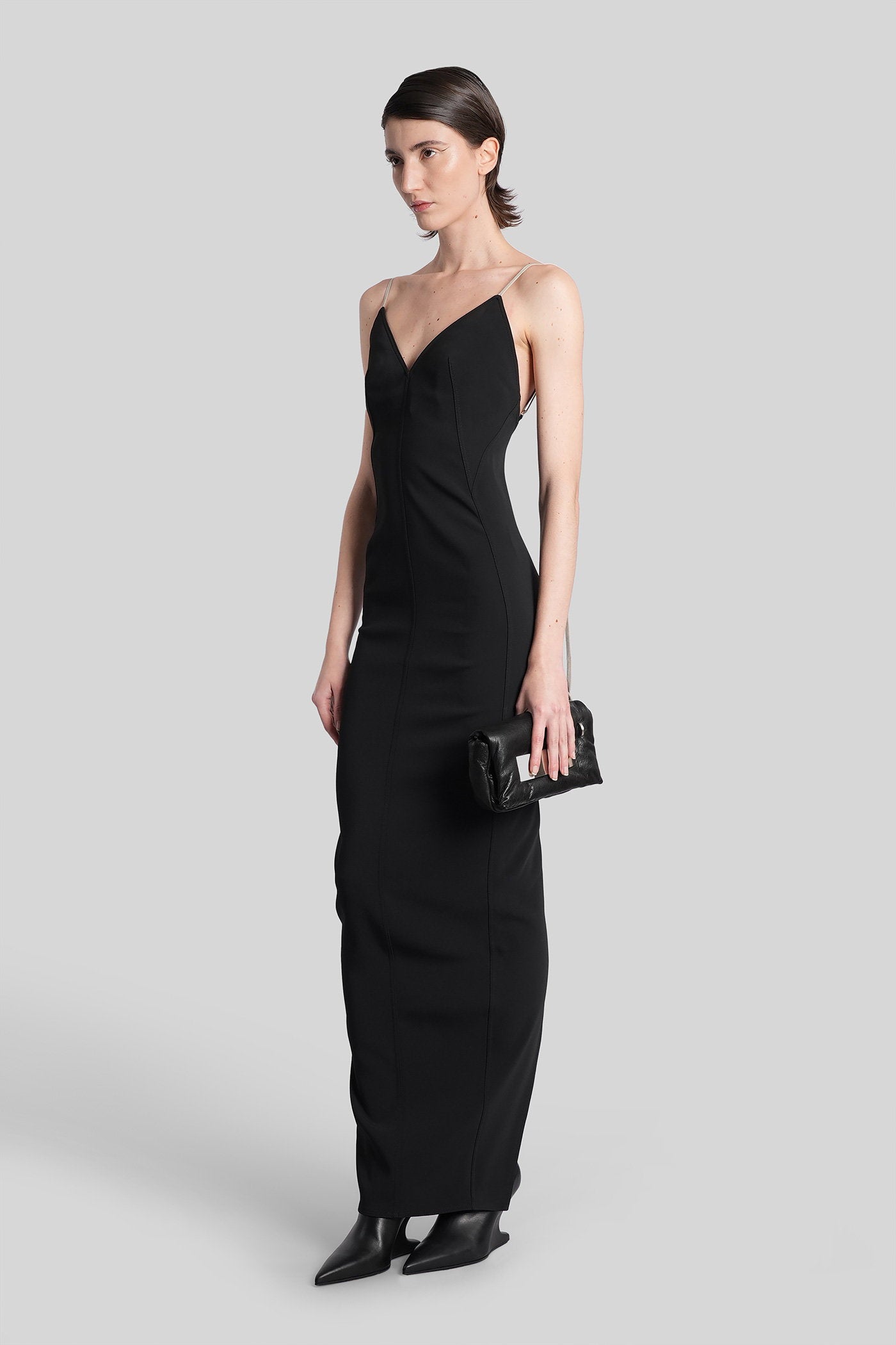 Maillot gown Long dress in black viscose Abbigliamento