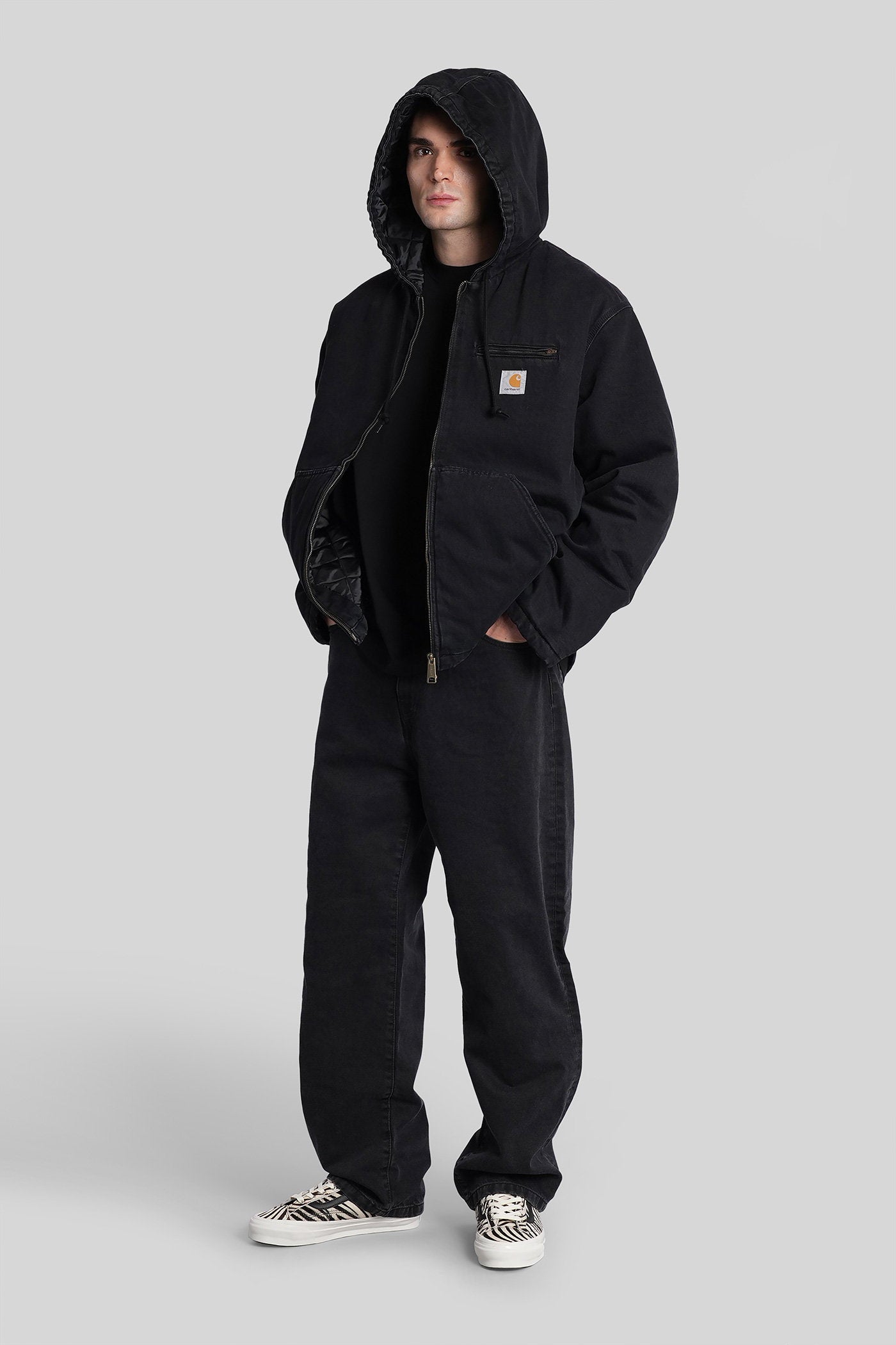 Cleveland jacket Casual in black cotton Abbigliamento