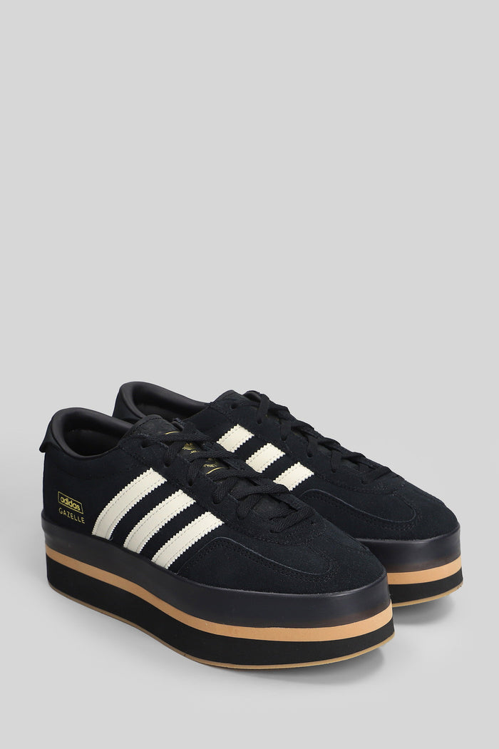 Gazelle Stack Sneakers in black suede Scarpe