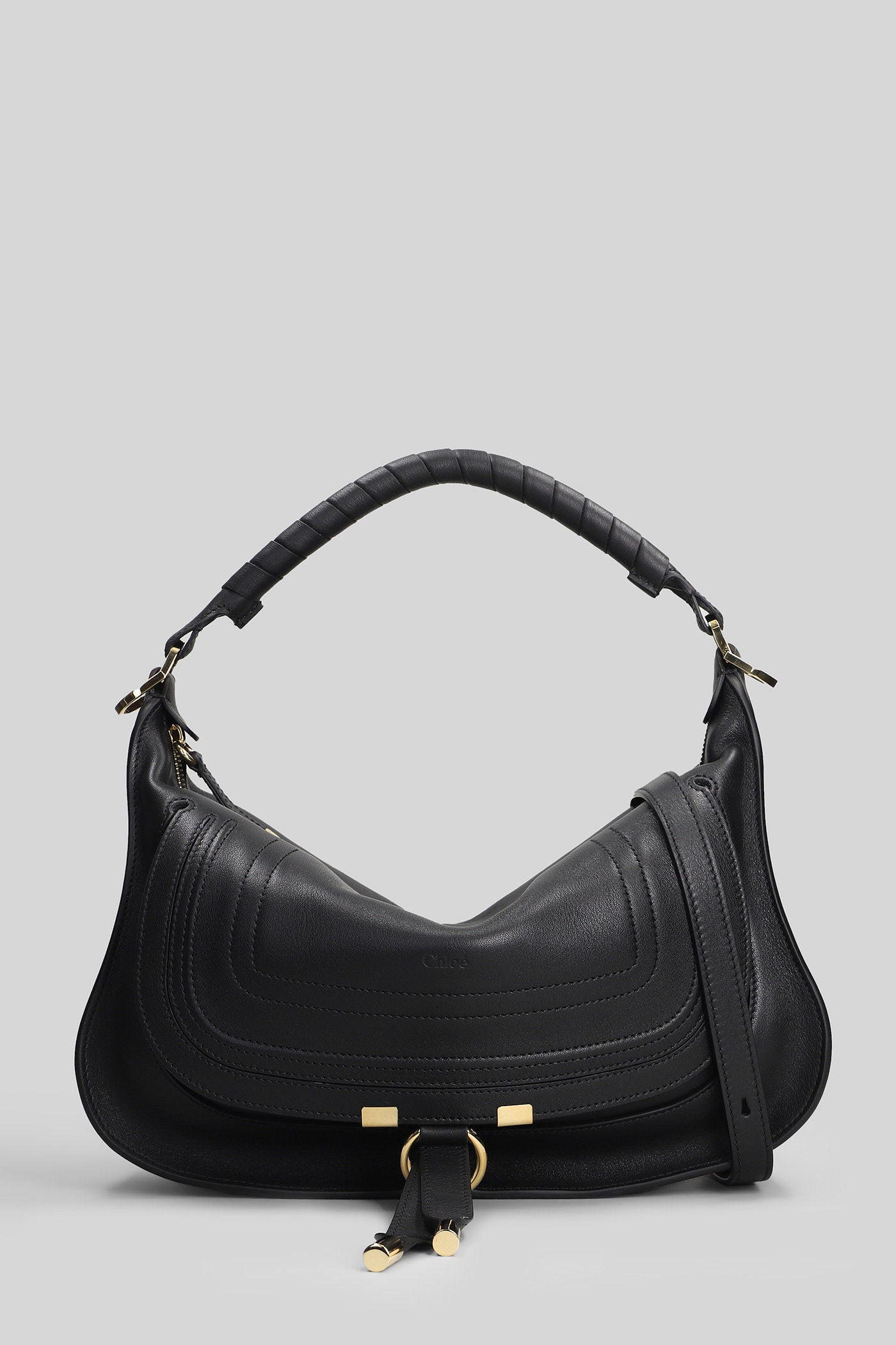 Marcie Shoulder bag in black leather Borse
