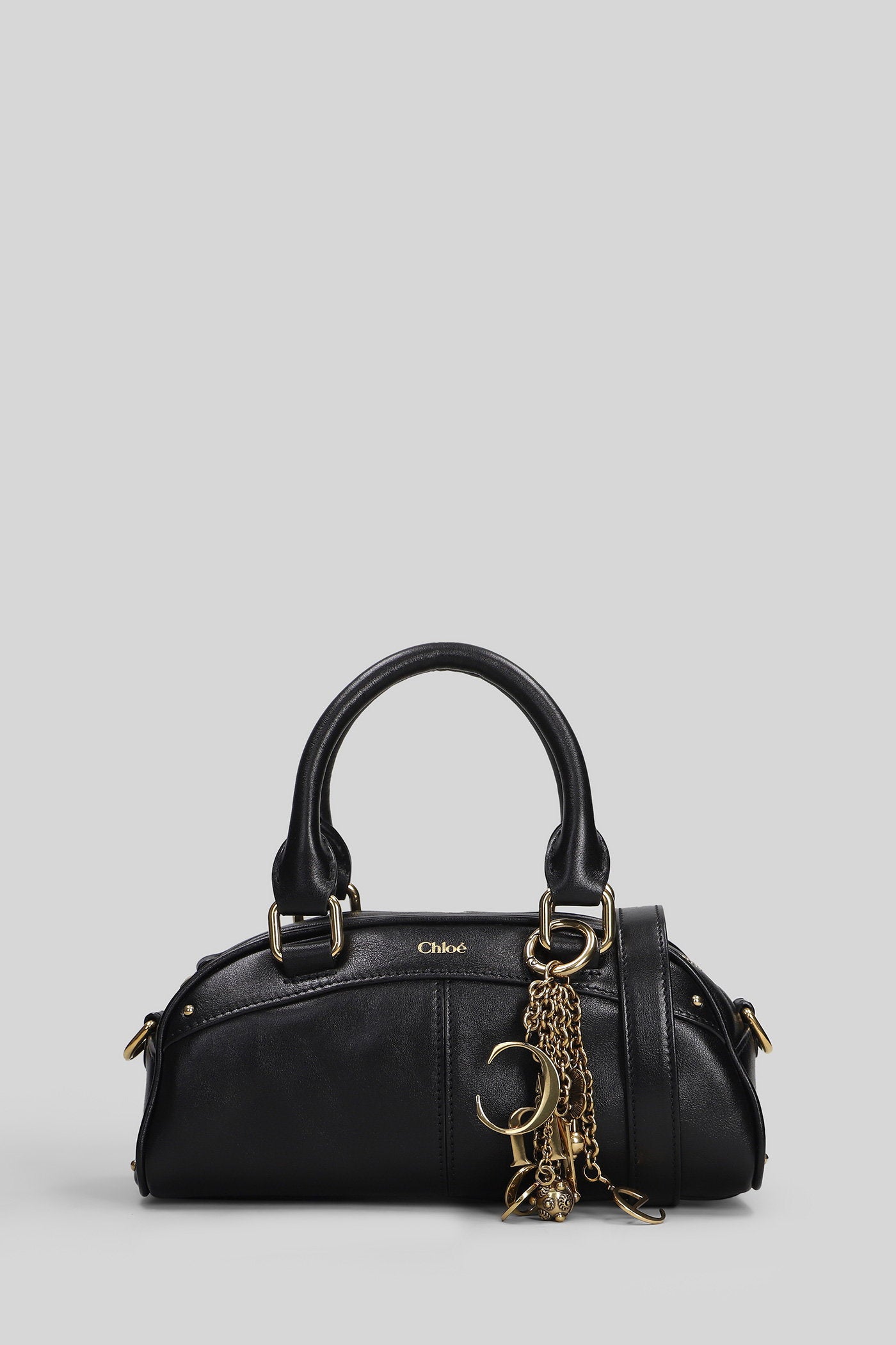 Bowling small bag Shoulder in black leather Borse