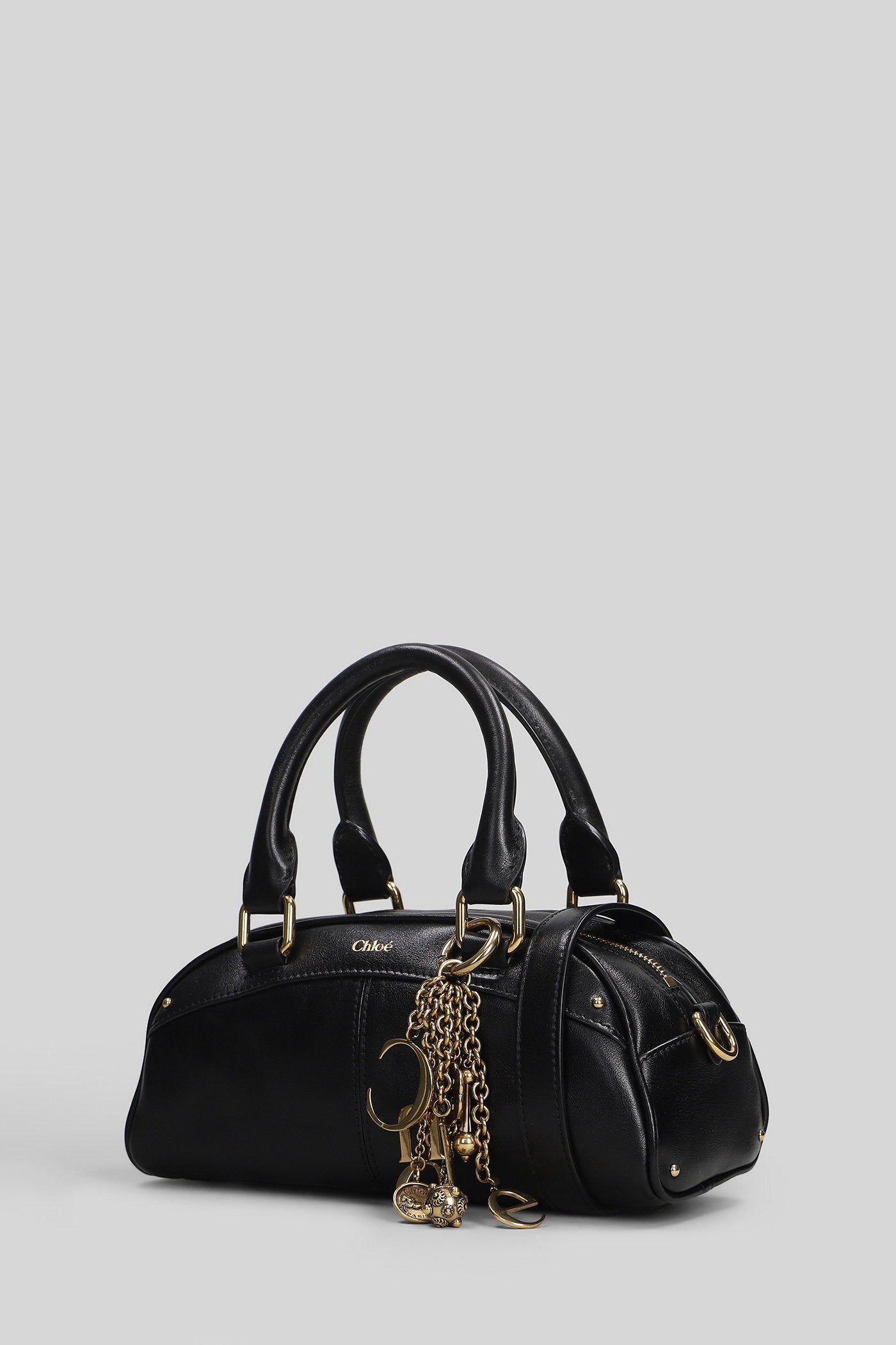 Bowling small bag Shoulder in black leather Borse