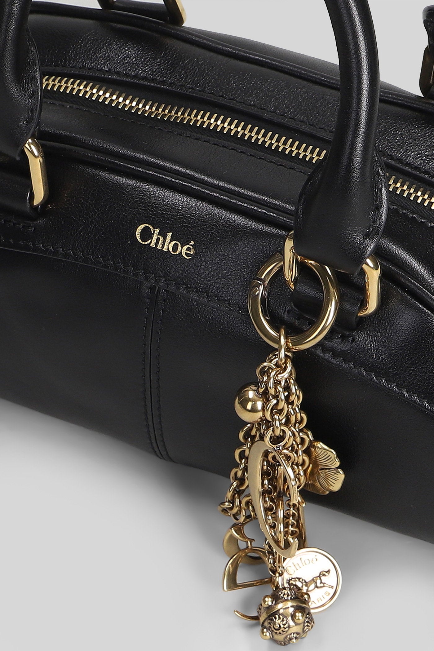 Bowling small bag Shoulder in black leather Borse
