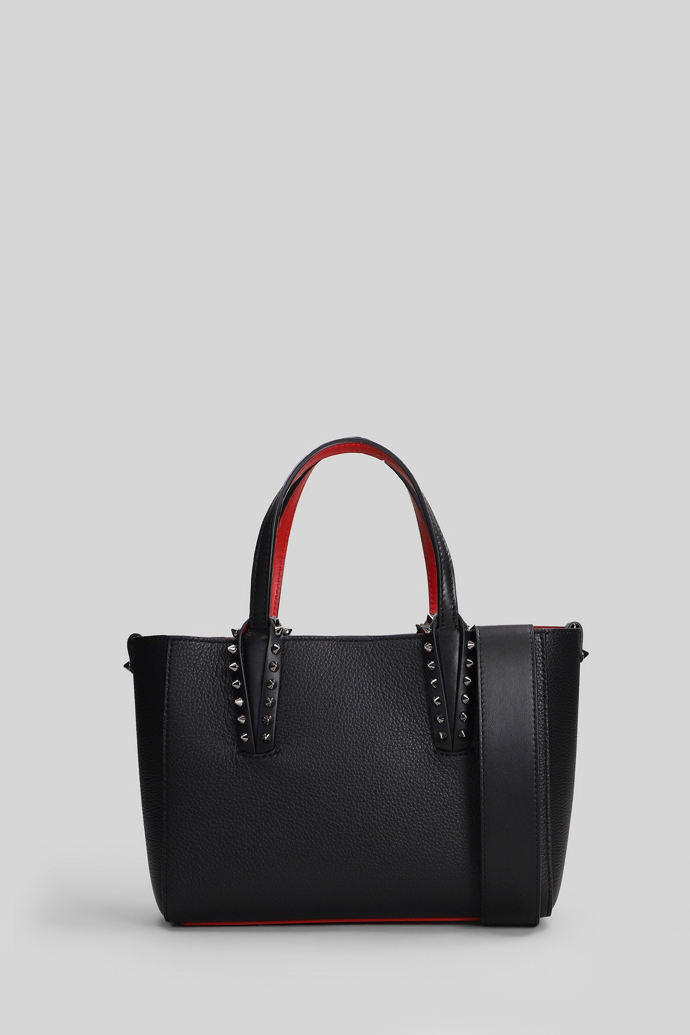 Cabata mini Tote in black leather Borse