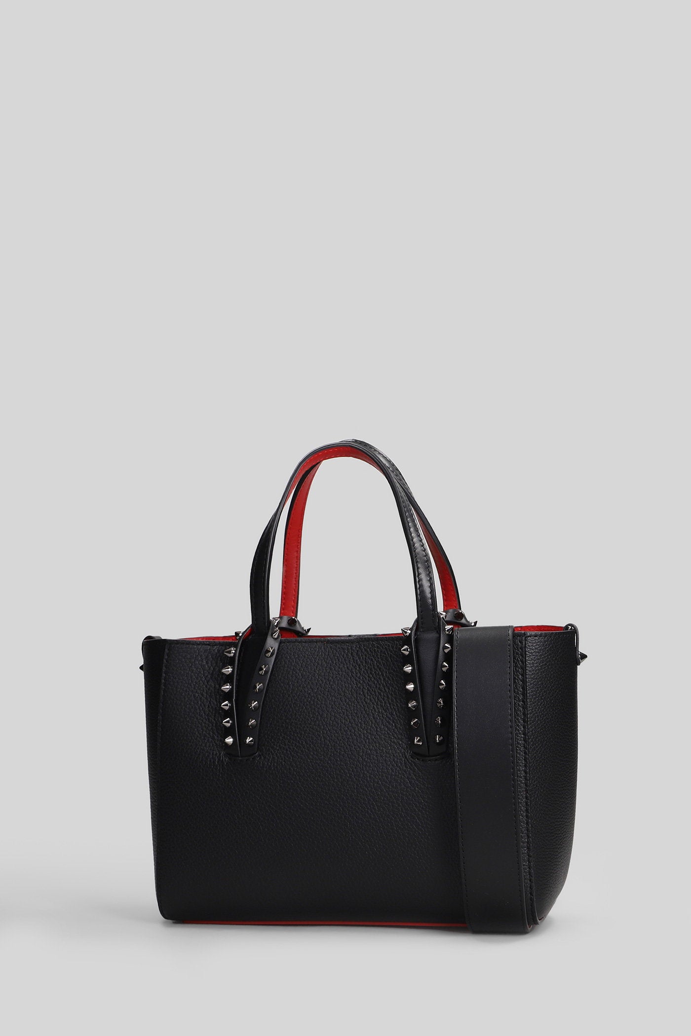 Cabata mini Tote in black leather Borse