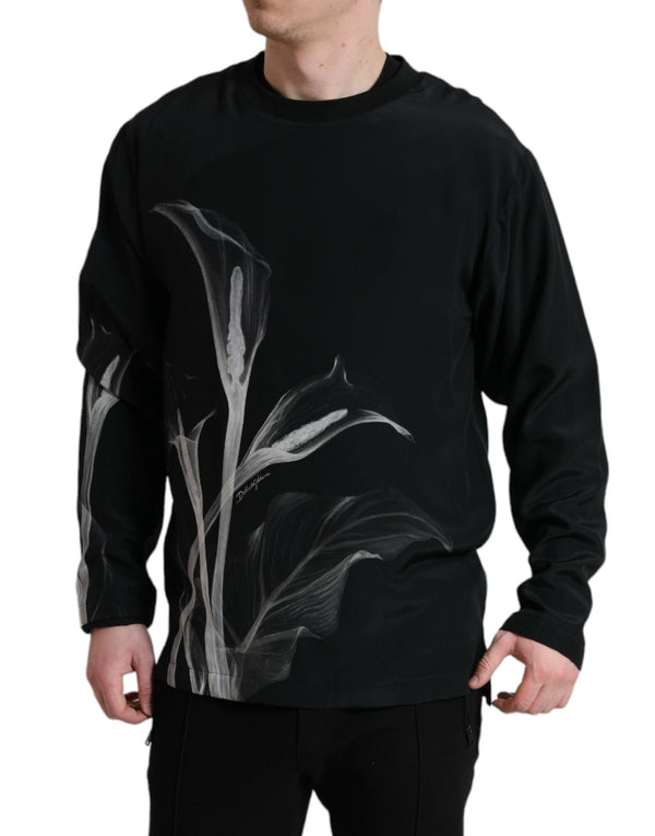 Dolce & Gabbana 100% Silk sweater in black