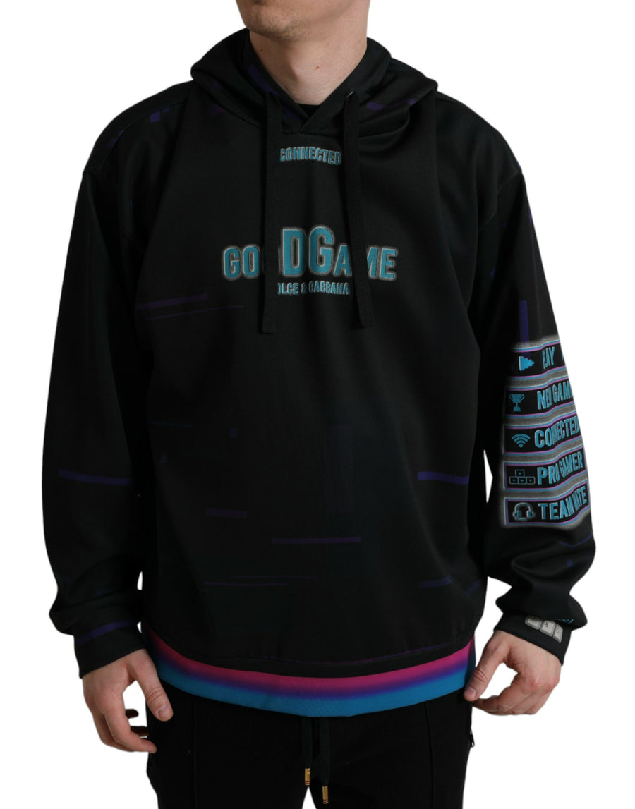 Dolce & Gabbana 86% Polyester hoodie in black