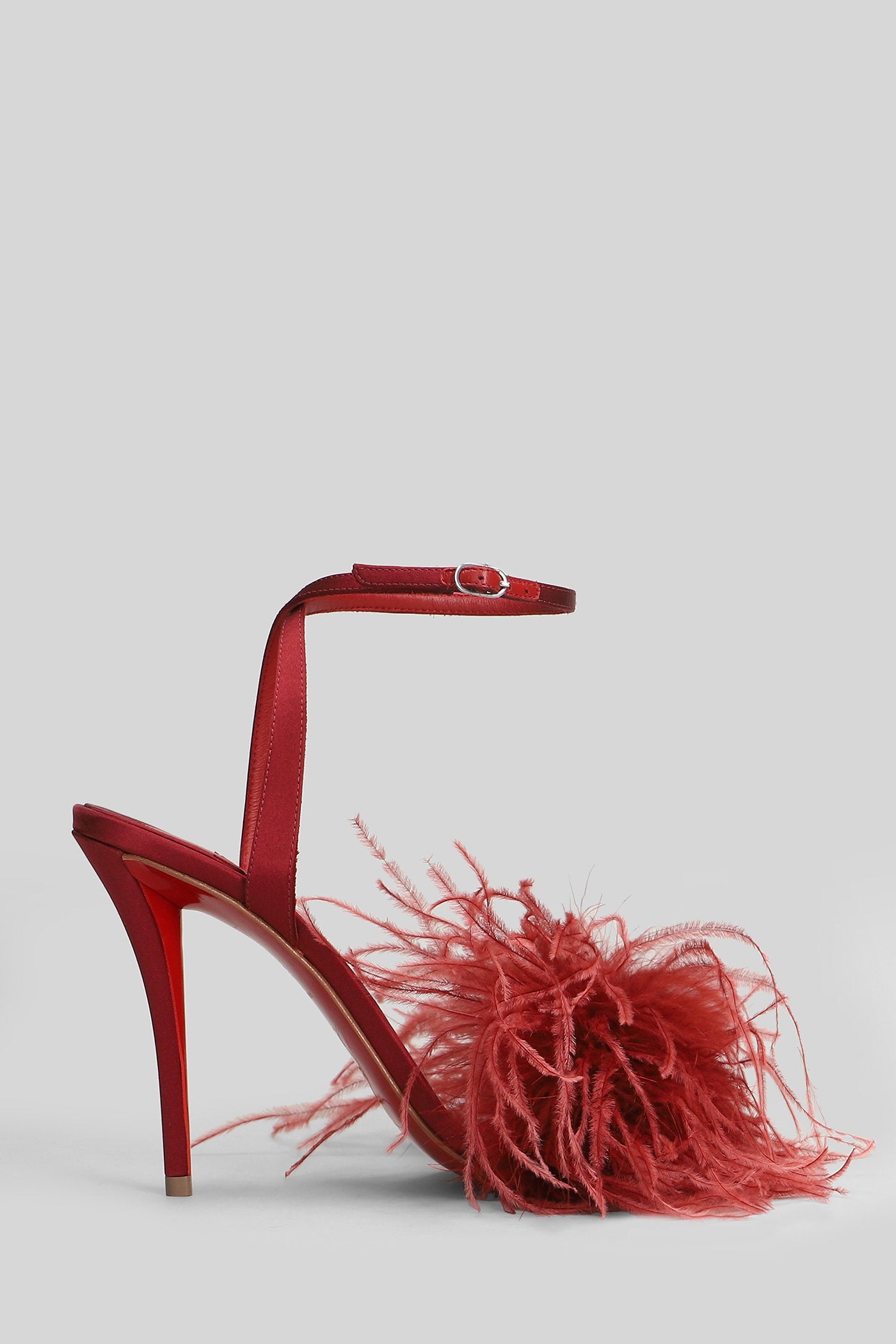 Miss z poupi 100 Sandals in red silk Scarpe