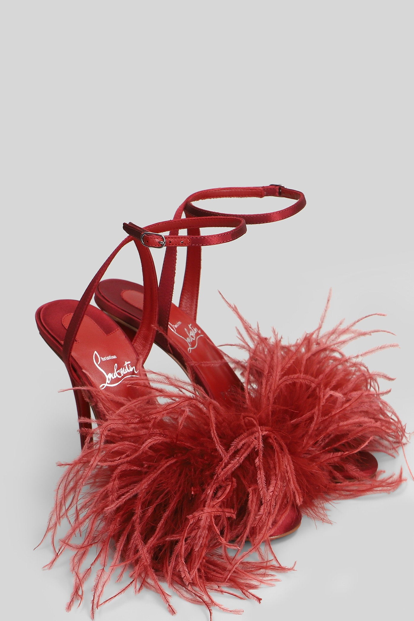 Miss z poupi 100 Sandals in red silk Scarpe