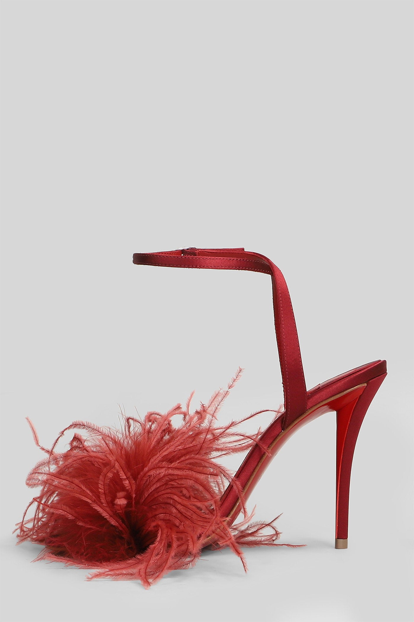 Miss z poupi 100 Sandals in red silk Scarpe