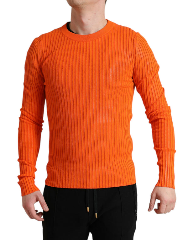 Dolce & Gabbana 50% Polyurethane 50% Cotton sweater in orange