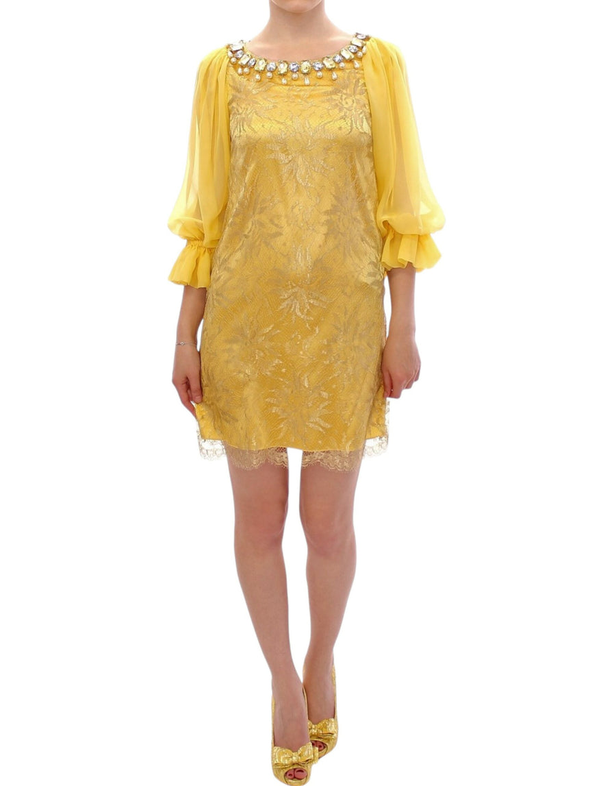 Dolce & Gabbana 62% Metal dress in yellow