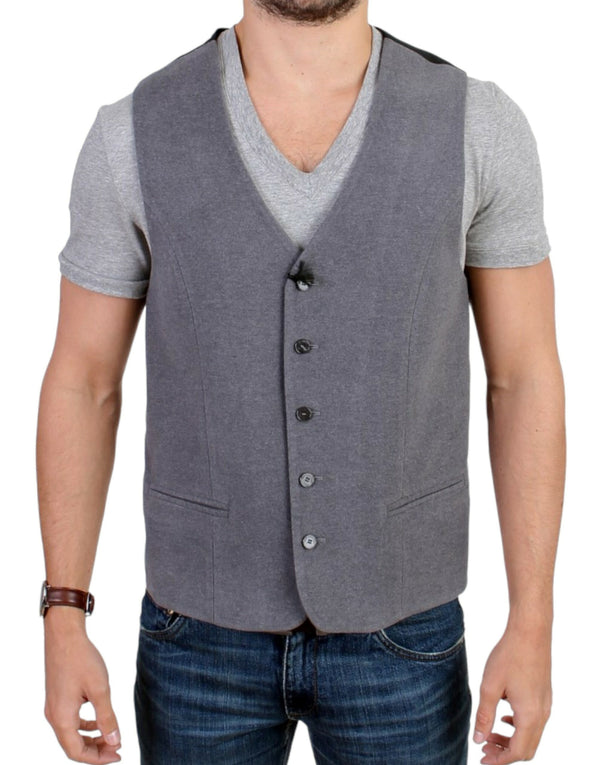 Costume National 82% Cotton vest in gray