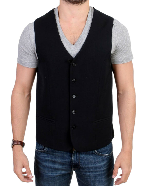 Costume National 53% Polyester vest in black