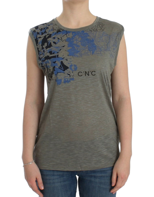 Costume National 60% Rayon tank top in gray