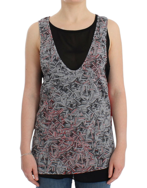 Costume National 96% Polyester tank top in black