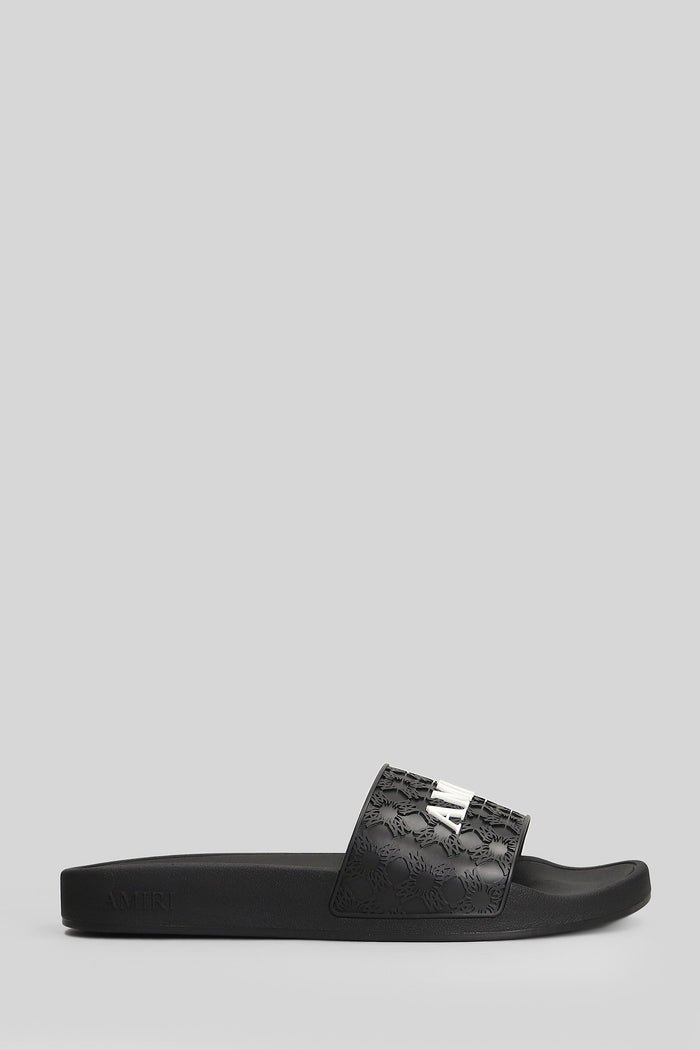 Ma quad pool slide Flats in black rubber-plasic Rubber/plasic Scarpe