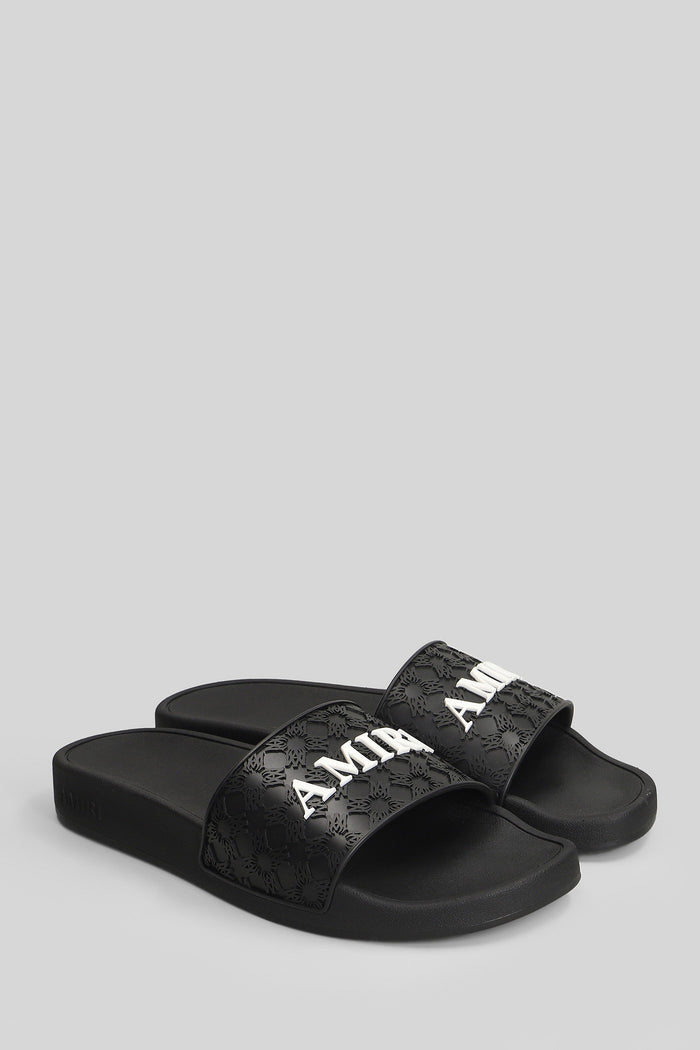 Ma quad pool slide Flats in black rubber-plasic Rubber/plasic Scarpe
