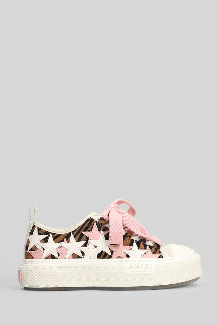 Stars court low Sneakers in white leather Scarpe