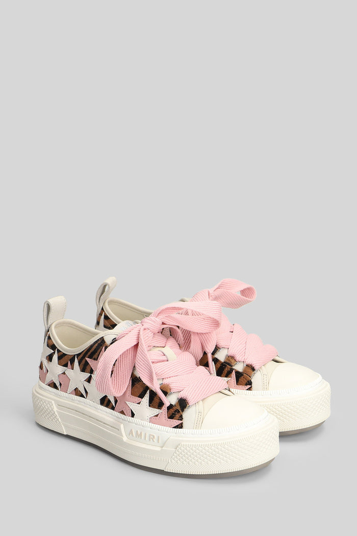 Stars court low Sneakers in white leather Scarpe