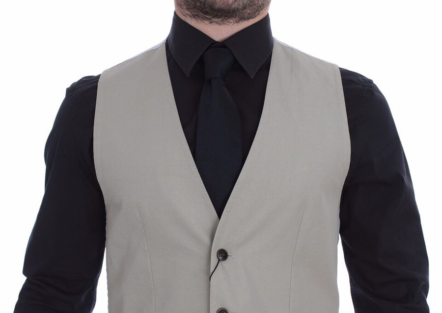 Dolce & Gabbana 82% Cotton vest in beige
