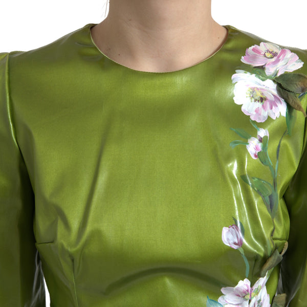 Dolce & Gabbana 55% Acetate 20% Nylon 20% Silk 5% Elastane; Lining: 96% Silk 4% Elastane dress in green