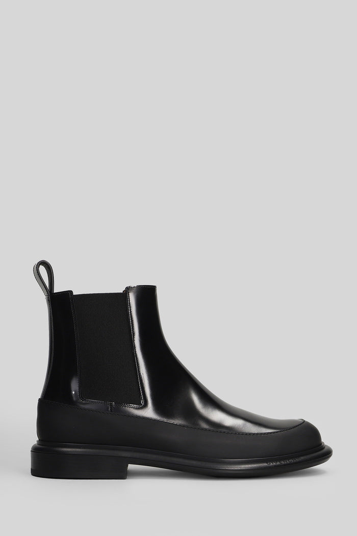Ankle Boots Black Leather Scarpe
