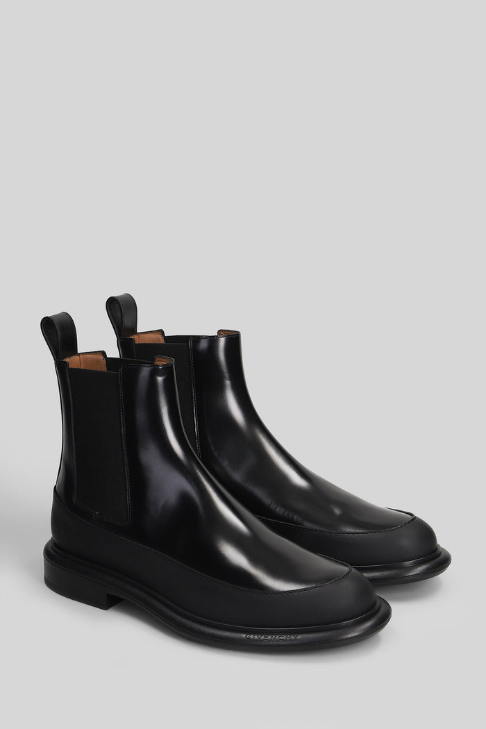 Ankle Boots Black Leather Scarpe