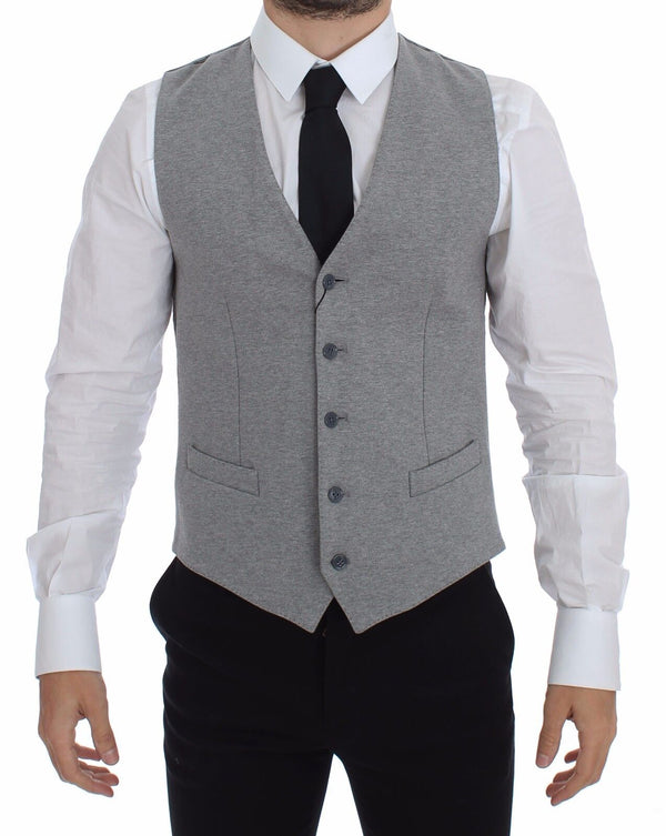 Dolce & Gabbana 93% Cotton vest in gray