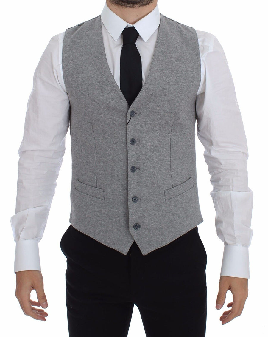 Dolce & Gabbana 93% Cotton vest in gray