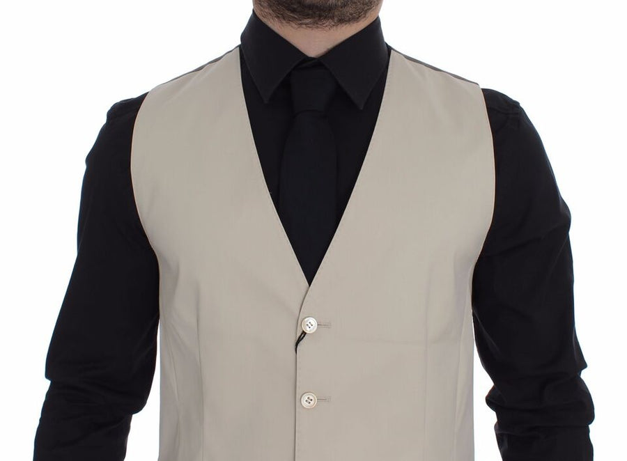 Dolce & Gabbana 65% Cotton vest in beige