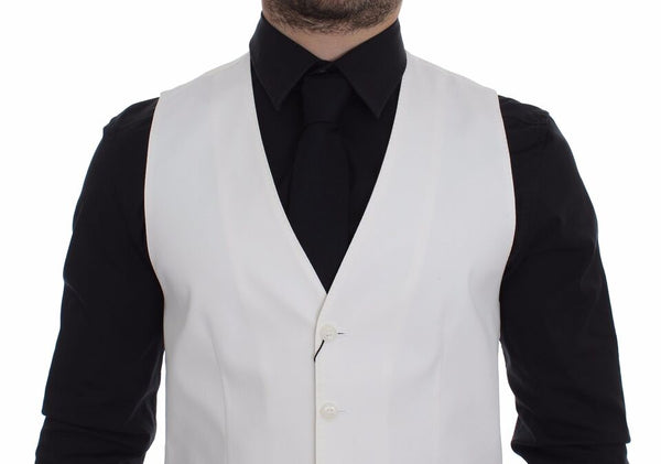 Dolce & Gabbana 84% Cotton vest in white