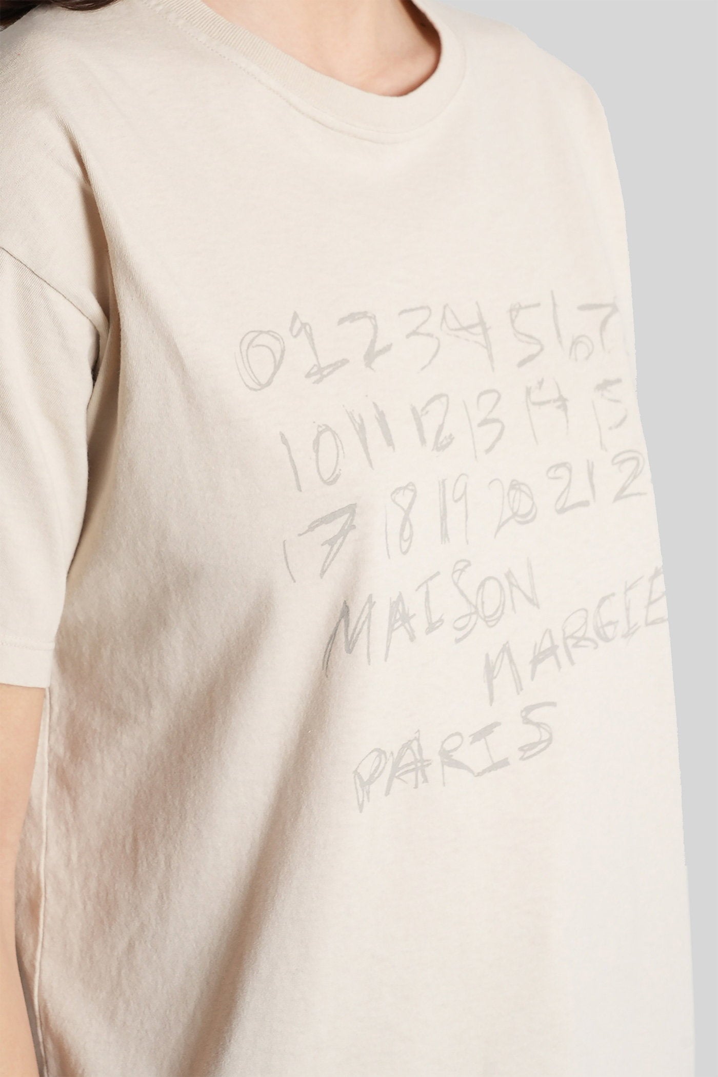 T-Shirt in beige cotton Abbigliamento