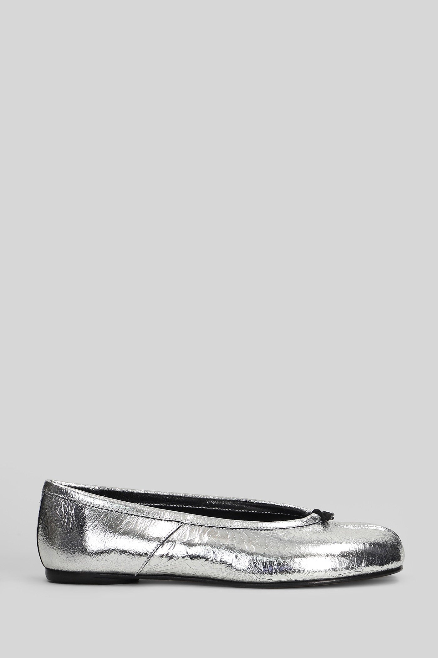 Tabi Ballet flats in silver leather Scarpe