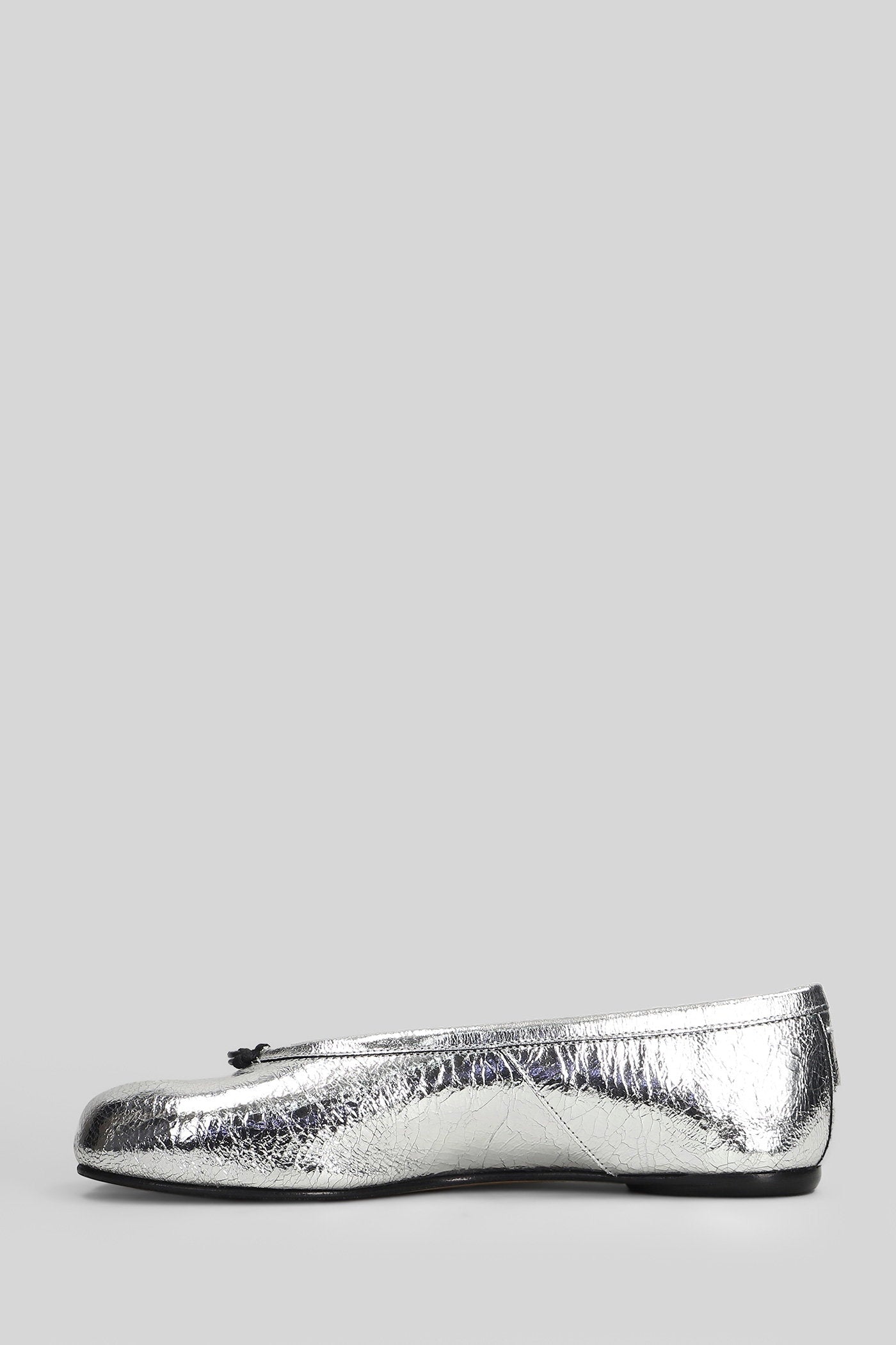 Tabi Ballet flats in silver leather Scarpe