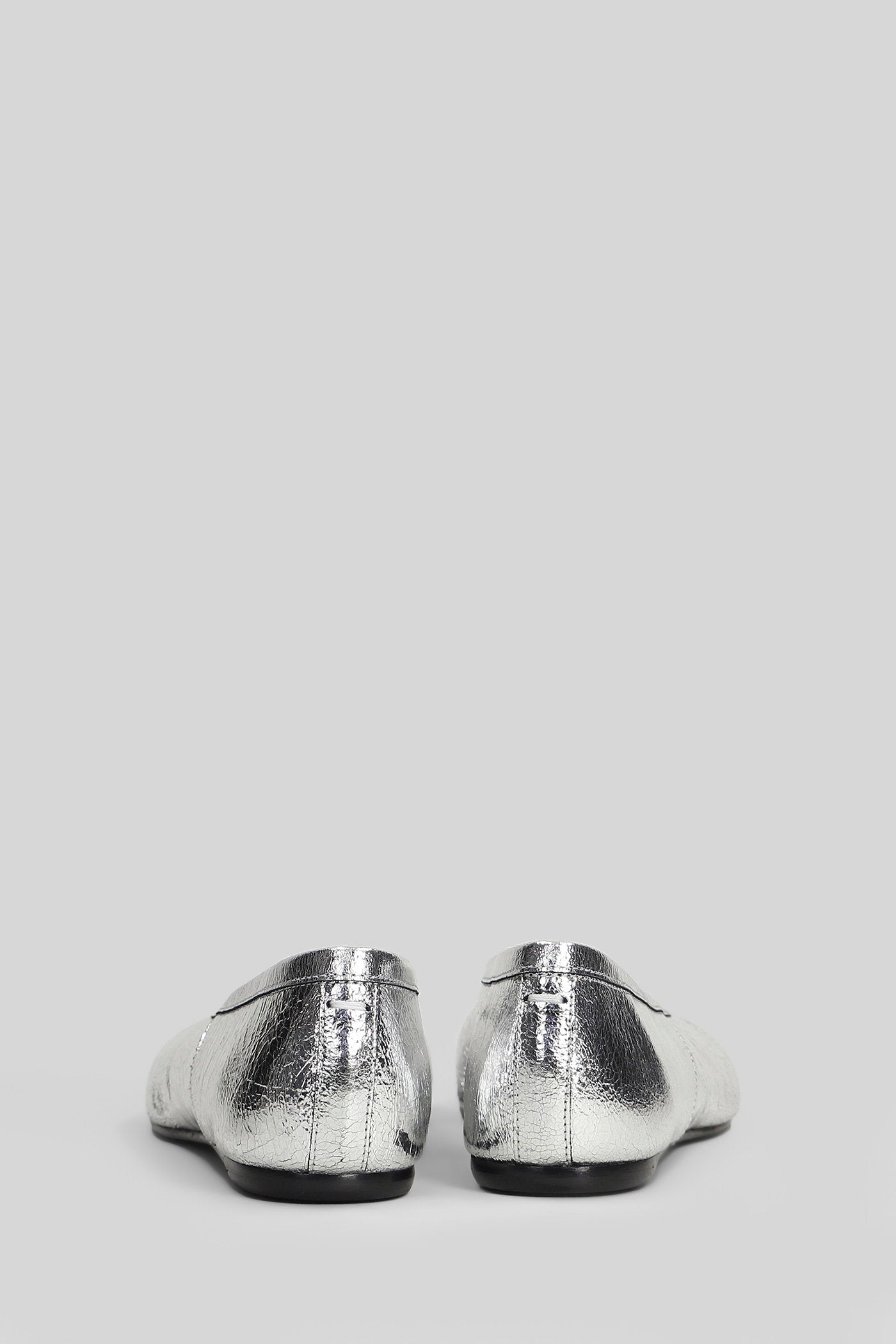 Tabi Ballet flats in silver leather Scarpe