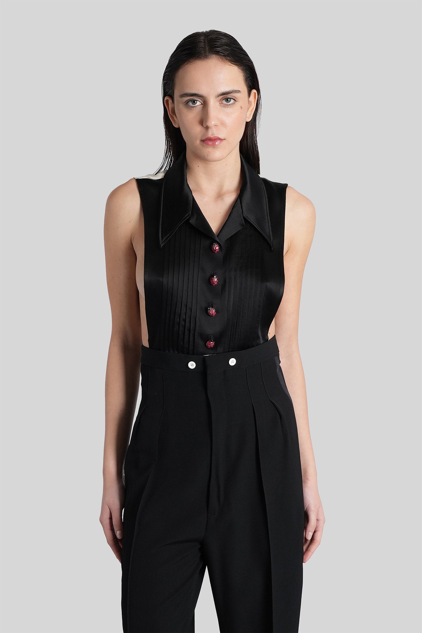 Cape in black viscose Abbigliamento