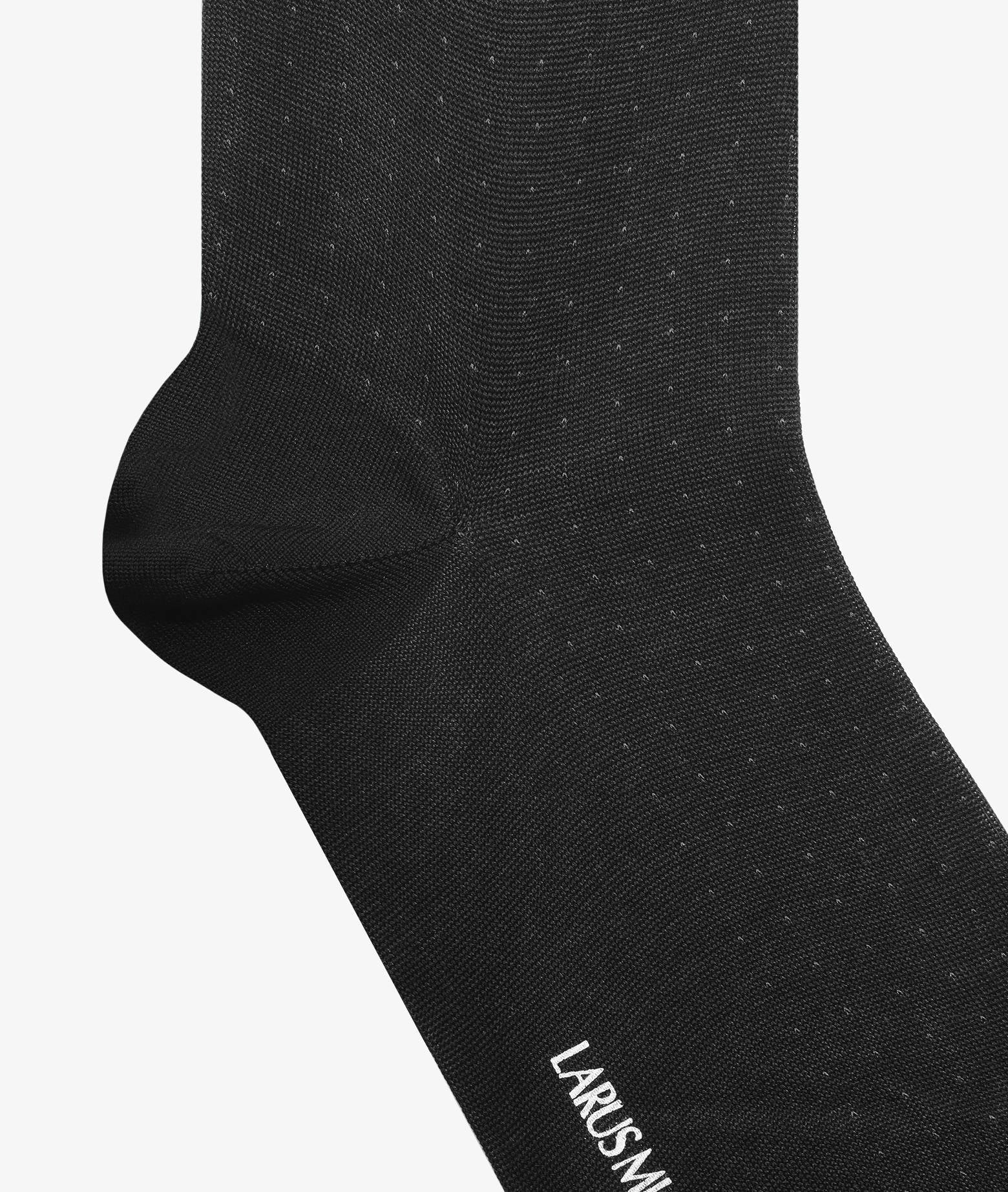 Cotton Socks With Micro Pattern Black